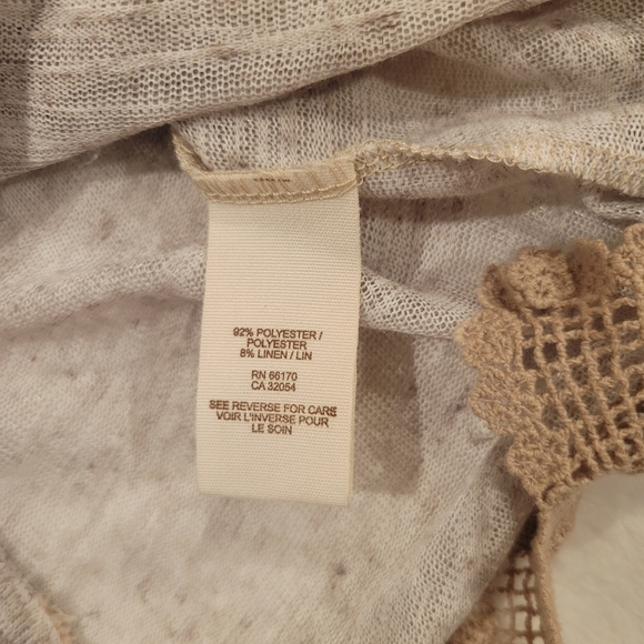 Free People Cardigan Boho Cottagecore Linen Blend Button Front Sweater Women's S - Picture 6 of 11